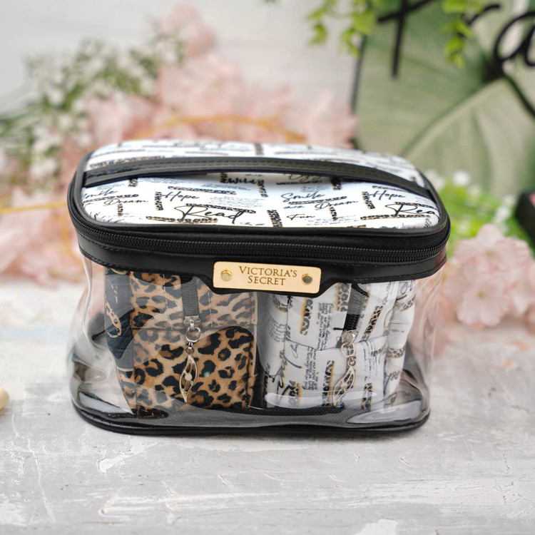 کیف آرایش صندوقی پلنگی