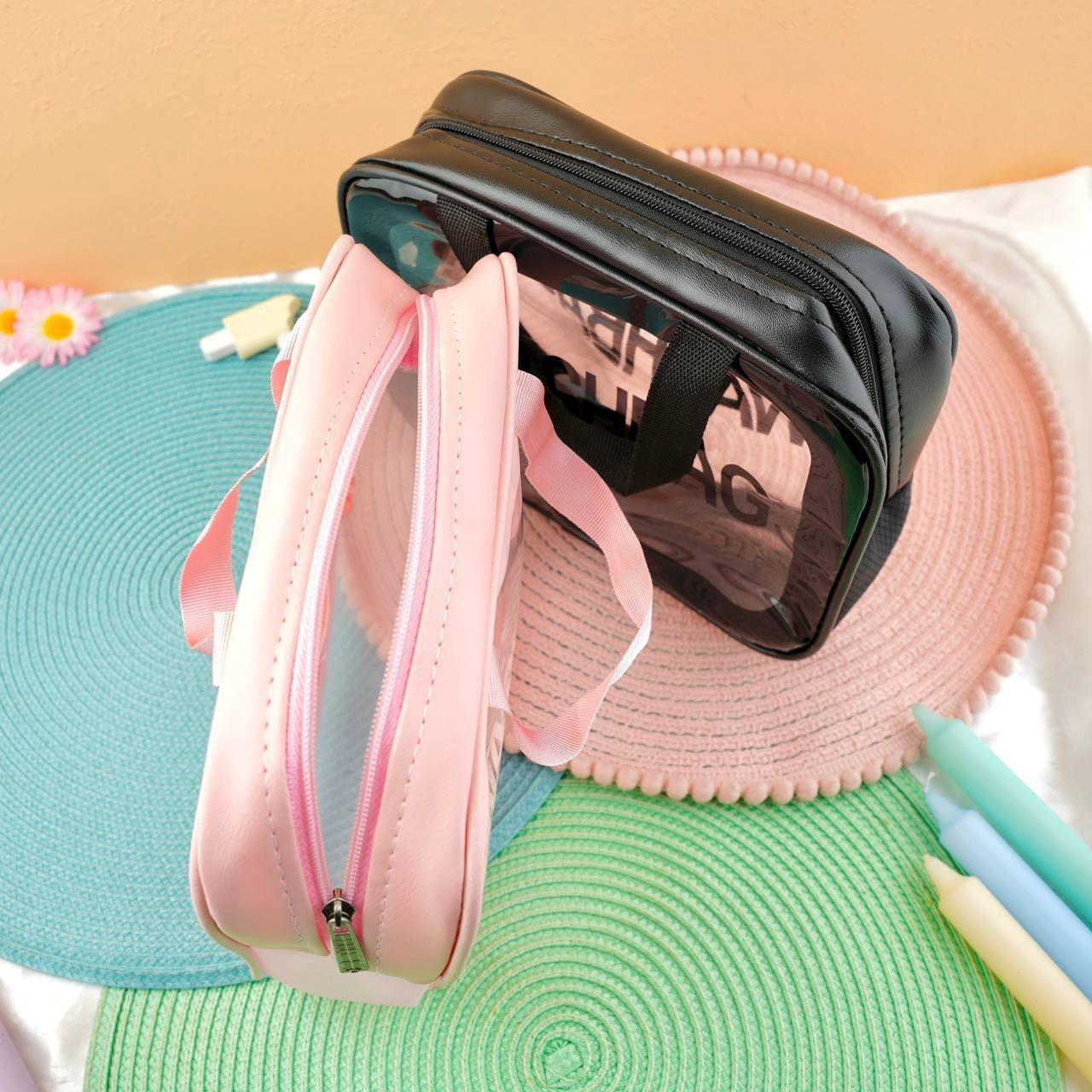 washbag  چرمی سایز متوسط