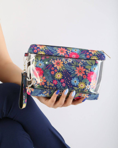 کیف آرایشی 2 تکه طلقی